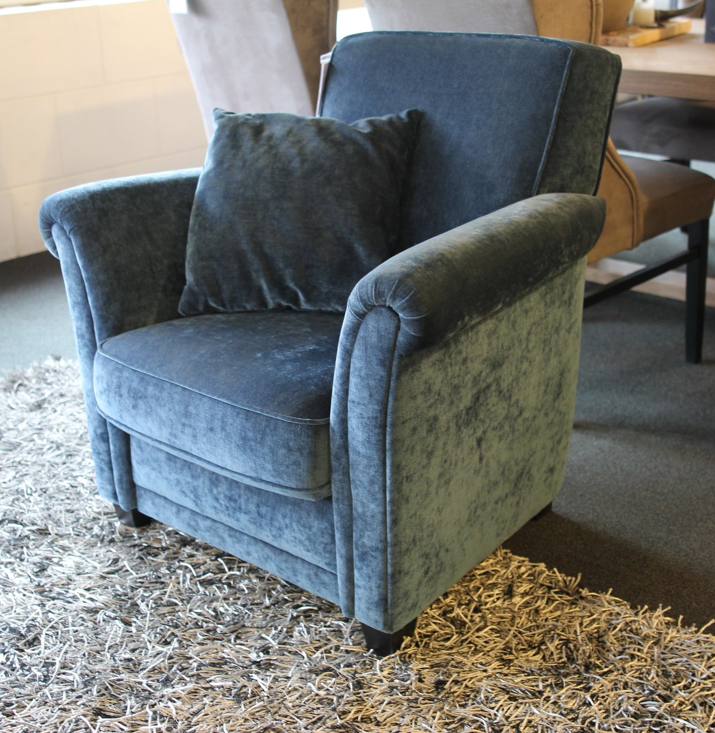 Fauteuil landelijk Blauw Nalon afhaalprijs