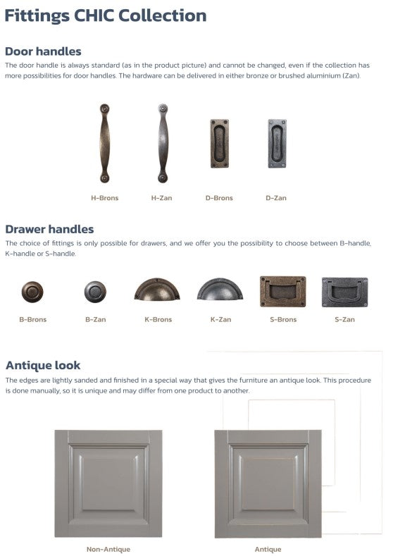 Landelijke witte buffetkast Marleen NR 002